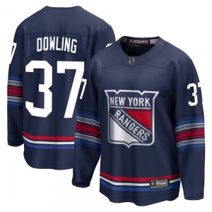 Youth Justin Dowling New York Rangers Fanatics Branded Premier Navy Breakaway Alternate Jersey