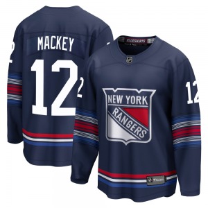 Youth Connor Mackey New York Rangers Fanatics Branded Premier Navy Breakaway Alternate Jersey