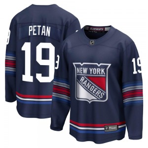 Youth Nic Petan New York Rangers Fanatics Branded Premier Navy Breakaway Alternate Jersey