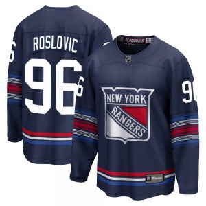 Youth Jack Roslovic New York Rangers Fanatics Branded Premier Navy Breakaway Alternate Jersey
