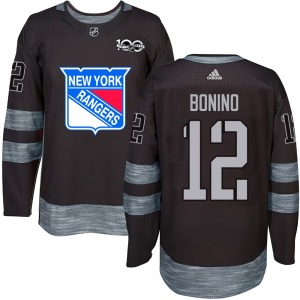 Youth Nick Bonino New York Rangers Authentic Black 1917-2017 100th Anniversary Jersey