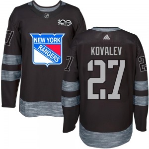 Youth Alex Kovalev New York Rangers Authentic Black 1917-2017 100th Anniversary Jersey