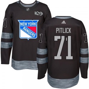 Youth Tyler Pitlick New York Rangers Authentic Black 1917-2017 100th Anniversary Jersey