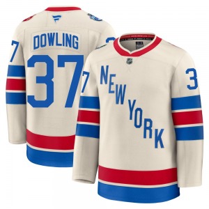 Justin Dowling New York Rangers Fanatics Premium Beige 2026 Winter Classic Jersey