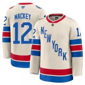 Connor Mackey New York Rangers Fanatics Premium Beige 2026 Winter Classic Jersey
