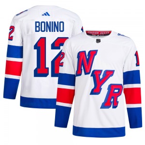 Nick Bonino New York Rangers Adidas Authentic White 2024 Stadium Series Primegreen Jersey