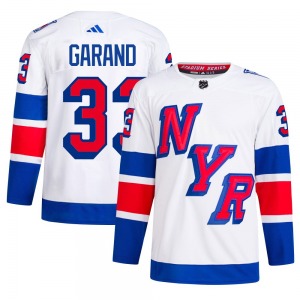 Dylan Garand New York Rangers Adidas Authentic White 2024 Stadium Series Primegreen Jersey