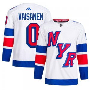 Kalle Vaisanen New York Rangers Adidas Authentic White 2024 Stadium Series Primegreen Jersey