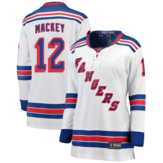 Women's Connor Mackey New York Rangers Fanatics Branded Breakaway White Away Jersey