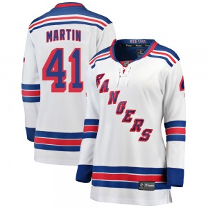 Women's Spencer Martin New York Rangers Fanatics Branded Breakaway White Away Jersey
