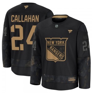 Ryan Callahan New York Rangers Fanatics Premium Black 2024 Military Appreciation Practice Jersey