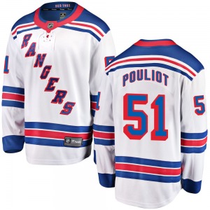 Derrick Pouliot New York Rangers Fanatics Branded Breakaway White Away Jersey