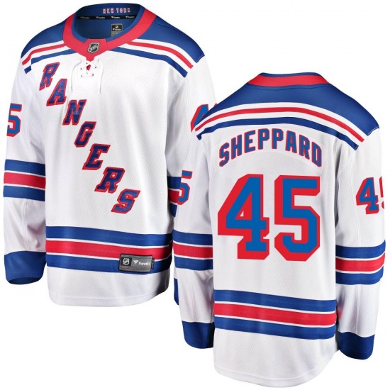 James Sheppard New York Rangers Fanatics Branded Breakaway White Away Jersey