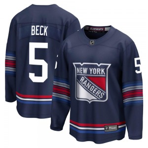 Barry Beck New York Rangers Fanatics Branded Premier Navy Breakaway Alternate Jersey