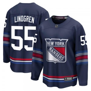Ryan Lindgren New York Rangers Fanatics Branded Premier Navy Breakaway Alternate Jersey