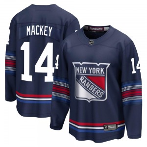 Connor Mackey New York Rangers Fanatics Branded Premier Navy Breakaway Alternate Jersey
