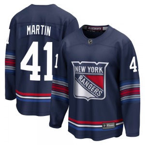 Spencer Martin New York Rangers Fanatics Branded Premier Navy Breakaway Alternate Jersey