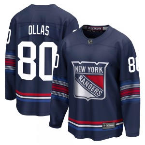 Hugo Ollas New York Rangers Fanatics Branded Premier Navy Breakaway Alternate Jersey