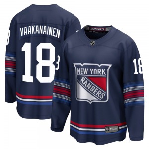 Urho Vaakanainen New York Rangers Fanatics Branded Premier Navy Breakaway Alternate Jersey