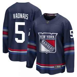 Carol Vadnais New York Rangers Fanatics Branded Premier Navy Breakaway Alternate Jersey