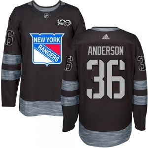 Glenn Anderson New York Rangers Authentic Black 1917-2017 100th Anniversary Jersey