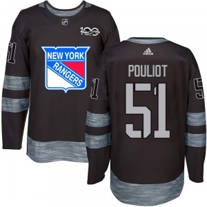 Derrick Pouliot New York Rangers Authentic Black 1917-2017 100th Anniversary Jersey