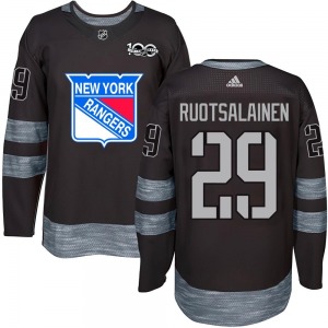 Reijo Ruotsalainen New York Rangers Authentic Black 1917-2017 100th Anniversary Jersey