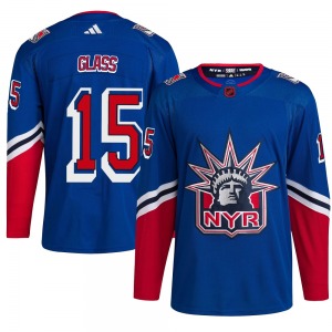 Tanner Glass New York Rangers Adidas Authentic Royal Reverse Retro 2.0 Jersey