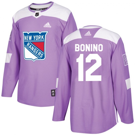 Nick Bonino New York Rangers Adidas Authentic Purple Fights Cancer Practice Jersey