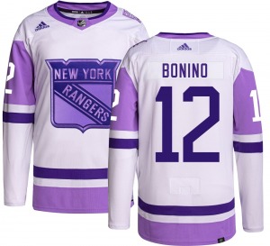 Nick Bonino New York Rangers Adidas Authentic Hockey Fights Cancer Jersey