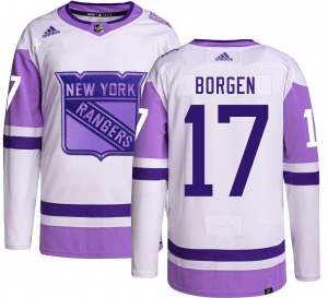 Will Borgen New York Rangers Adidas Authentic Hockey Fights Cancer Jersey
