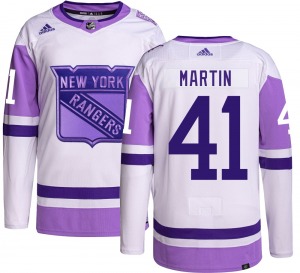 Spencer Martin New York Rangers Adidas Authentic Hockey Fights Cancer Jersey