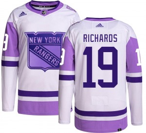 Brad Richards New York Rangers Adidas Authentic Hockey Fights Cancer Jersey