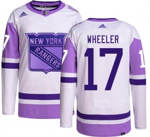 Blake Wheeler New York Rangers Adidas Authentic Hockey Fights Cancer Jersey