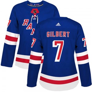 Women's Rod Gilbert New York Rangers Adidas Authentic Royal Blue Home Jersey