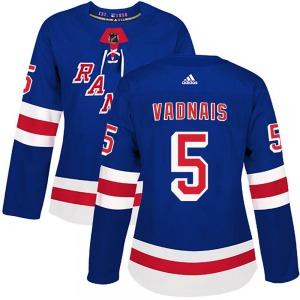 Women's Carol Vadnais New York Rangers Adidas Authentic Royal Blue Home Jersey