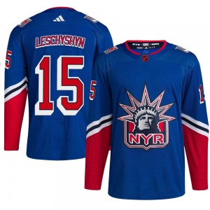 Youth Jake Leschyshyn New York Rangers Adidas Authentic Royal Reverse Retro 2.0 Jersey