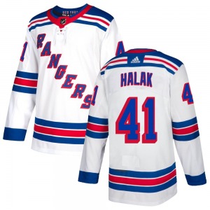 Youth Jaroslav Halak New York Rangers Adidas Authentic White Jersey