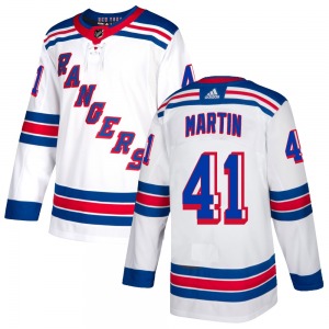 Youth Spencer Martin New York Rangers Adidas Authentic White Jersey