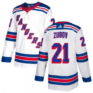 Youth Sergei Zubov New York Rangers Adidas Authentic White Jersey