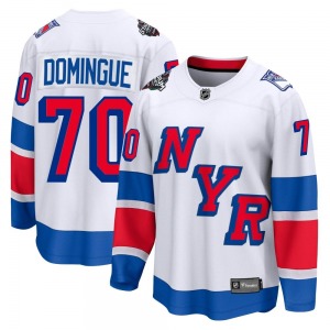 Louis Domingue New York Rangers Fanatics Branded Breakaway White 2024 Stadium Series Jersey