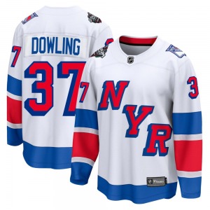 Justin Dowling New York Rangers Fanatics Branded Breakaway White 2024 Stadium Series Jersey