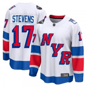 Kevin Stevens New York Rangers Fanatics Branded Breakaway White 2024 Stadium Series Jersey