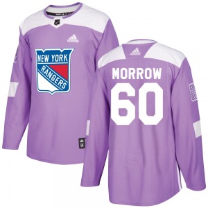 Youth Scott Morrow New York Rangers Adidas Authentic Purple Fights Cancer Practice Jersey