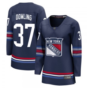 Women's Justin Dowling New York Rangers Fanatics Branded Premier Navy Breakaway Alternate Jersey