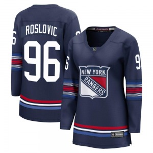 Women's Jack Roslovic New York Rangers Fanatics Branded Premier Navy Breakaway Alternate Jersey