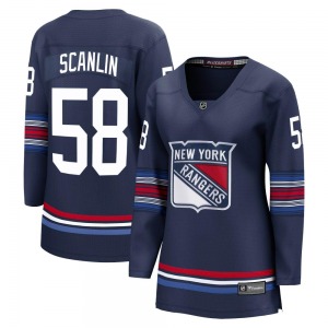 Women's Brandon Scanlin New York Rangers Fanatics Branded Premier Navy Breakaway Alternate Jersey