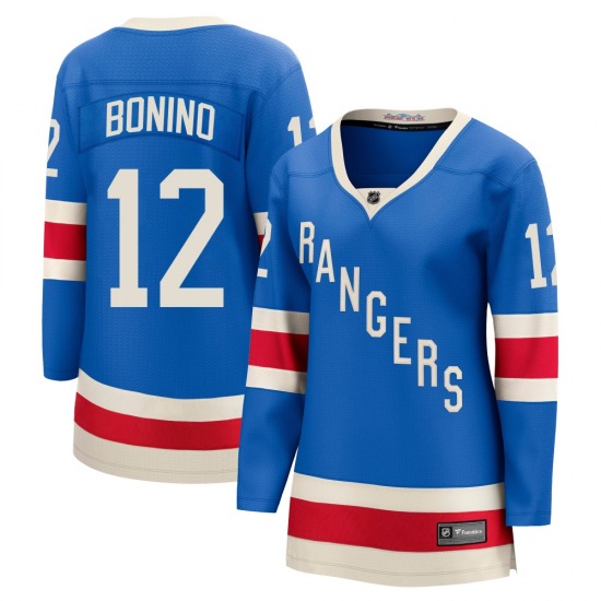 Women's Nick Bonino New York Rangers Fanatics Breakaway Blue Centennial Jersey