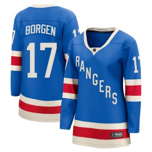 Women's Will Borgen New York Rangers Fanatics Breakaway Blue Centennial Jersey