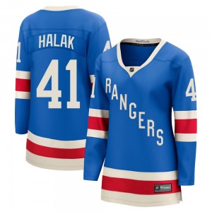 Women's Jaroslav Halak New York Rangers Fanatics Breakaway Blue Centennial Jersey